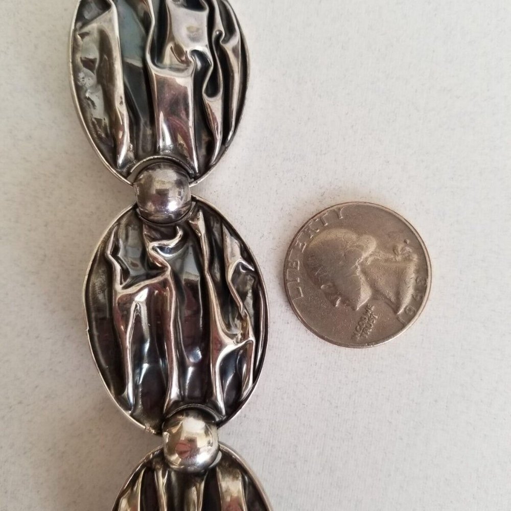 Solid Sterling Silver Oxidized Handcrafted Cascad… - image 5